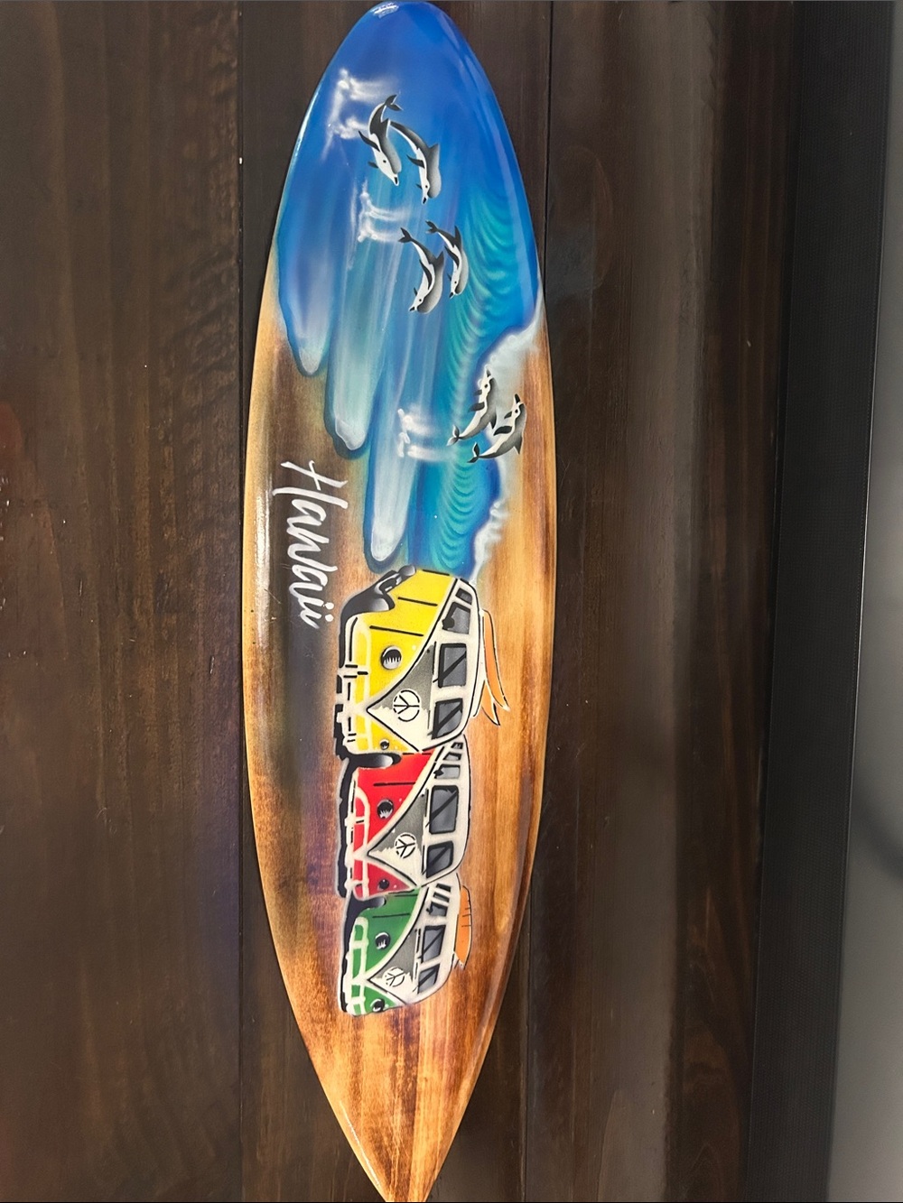 Hawaii Surfboard Wall Art with VW Buses